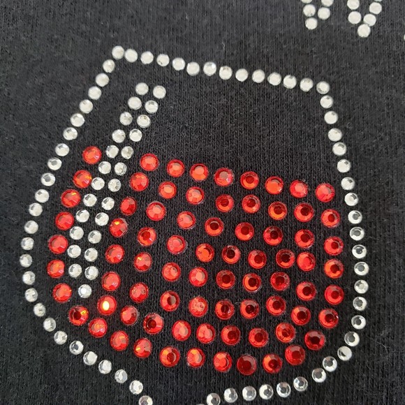 Ultra Club Pullover Med Top, Rhinestone Wine, "Wine a bit.. You'll feel better" - Picture 4 of 6